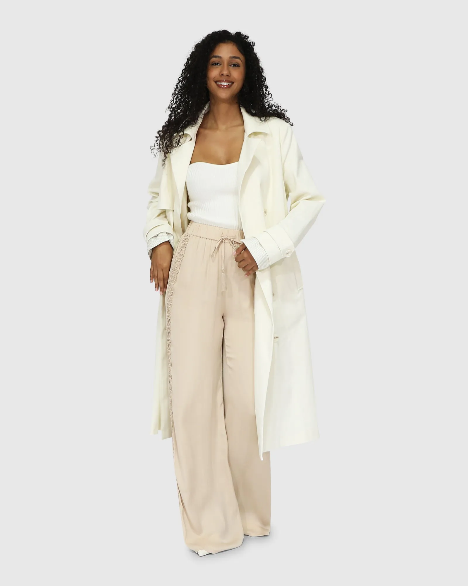 Empirical Trench Coat - Cream sold by Belle & Bloom