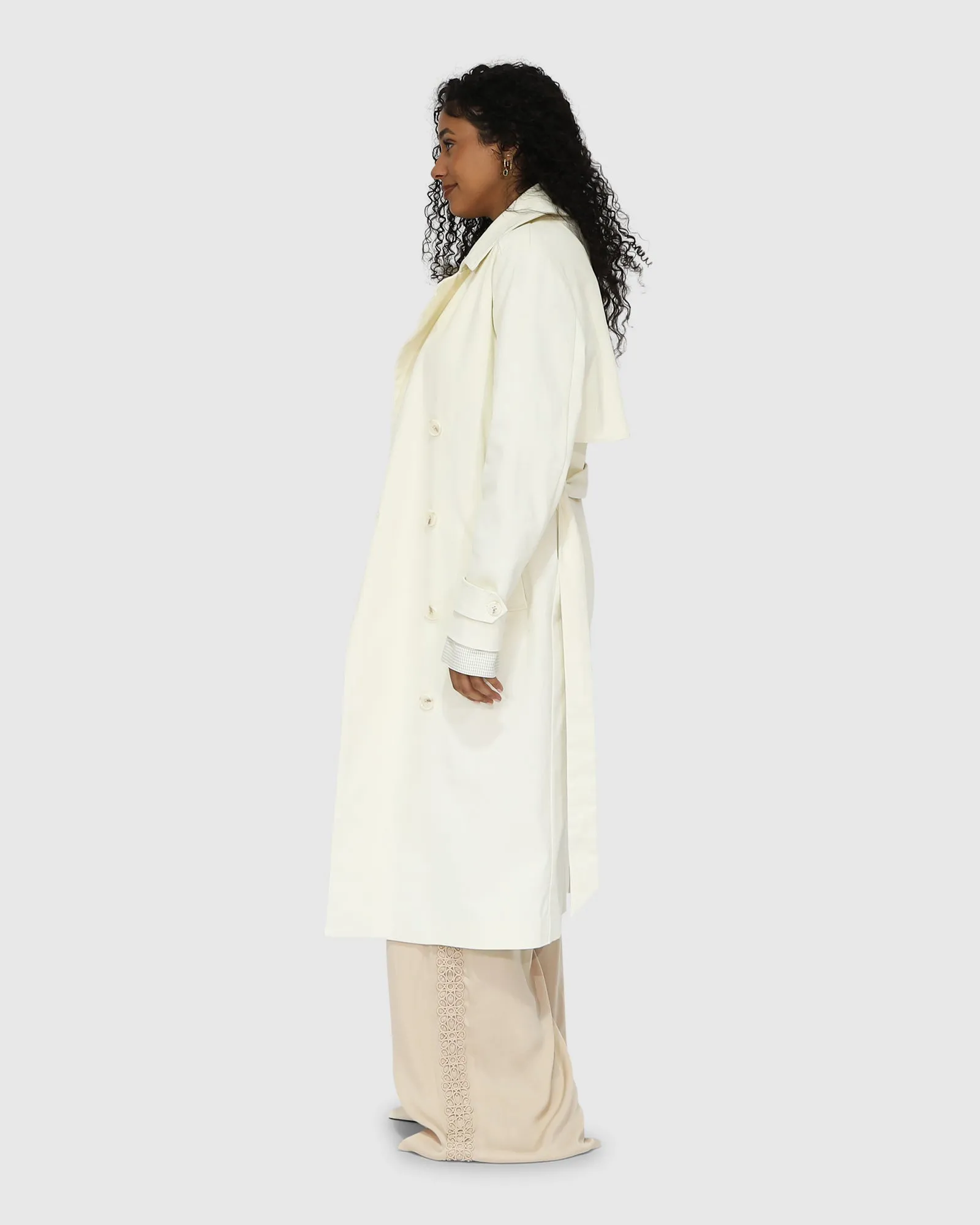 Empirical Trench Coat - Cream sold by Belle & Bloom product image thumbnail 4
