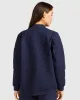 Over It Quilted Bomber - Navy sold by Belle & Bloom