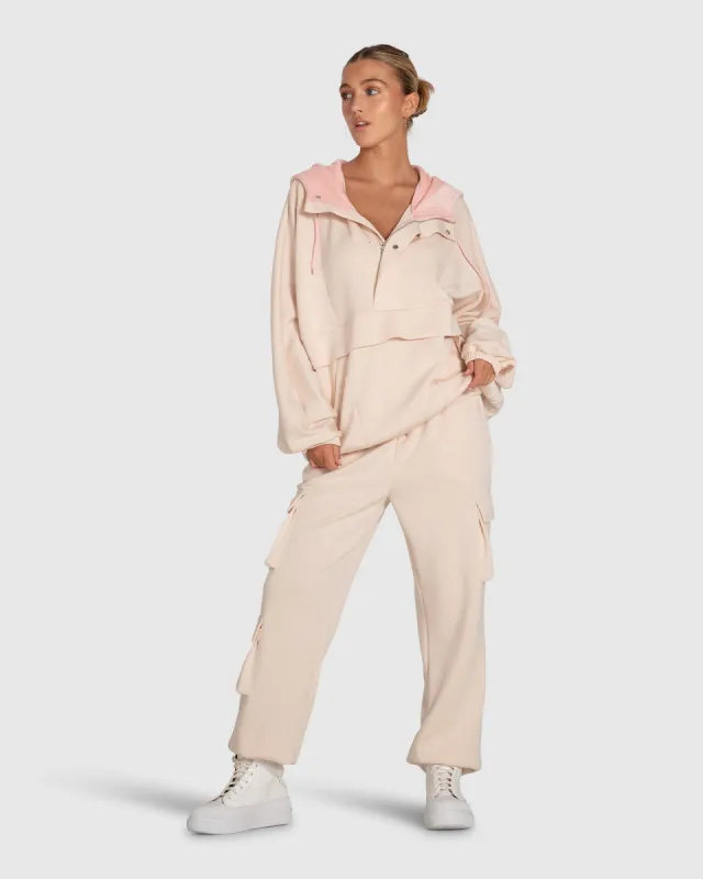 Best Of Me Panelled Hoodie - Blush sold by Belle & Bloom