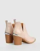 Austin Croc Embossed Ankle Boot - Blush sold by Belle & Bloom