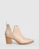 Austin Croc Embossed Ankle Boot - Blush sold by Belle & Bloom