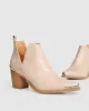 Austin Croc Embossed Ankle Boot - Blush sold by Belle & Bloom
