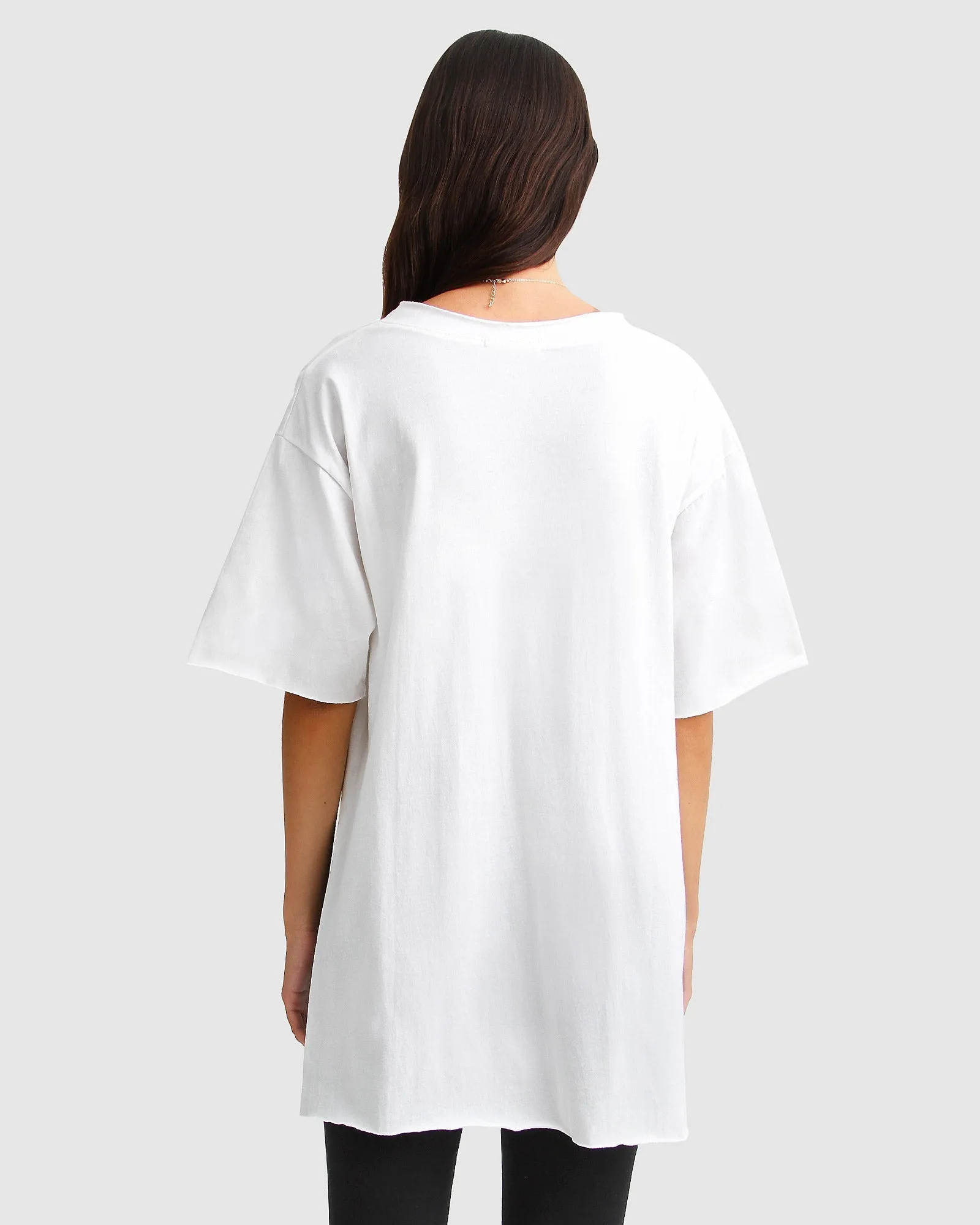 Brave Soul Oversized T-Shirt - White sold by Belle & Bloom product image thumbnail 5