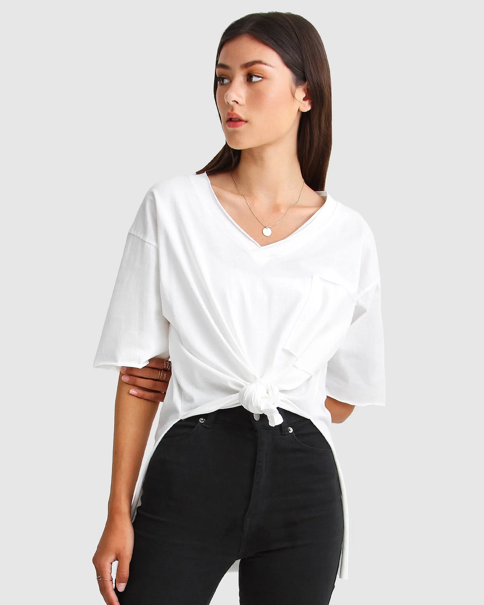 Brave Soul Oversized T-Shirt - White sold by Belle & Bloom product image thumbnail 2