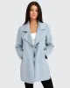 Ex-Boyfriend Wool Blend Oversized Jacket - Light Blue sold by Belle & Bloom