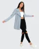 Ex-Boyfriend Wool Blend Oversized Jacket - Light Blue sold by Belle & Bloom