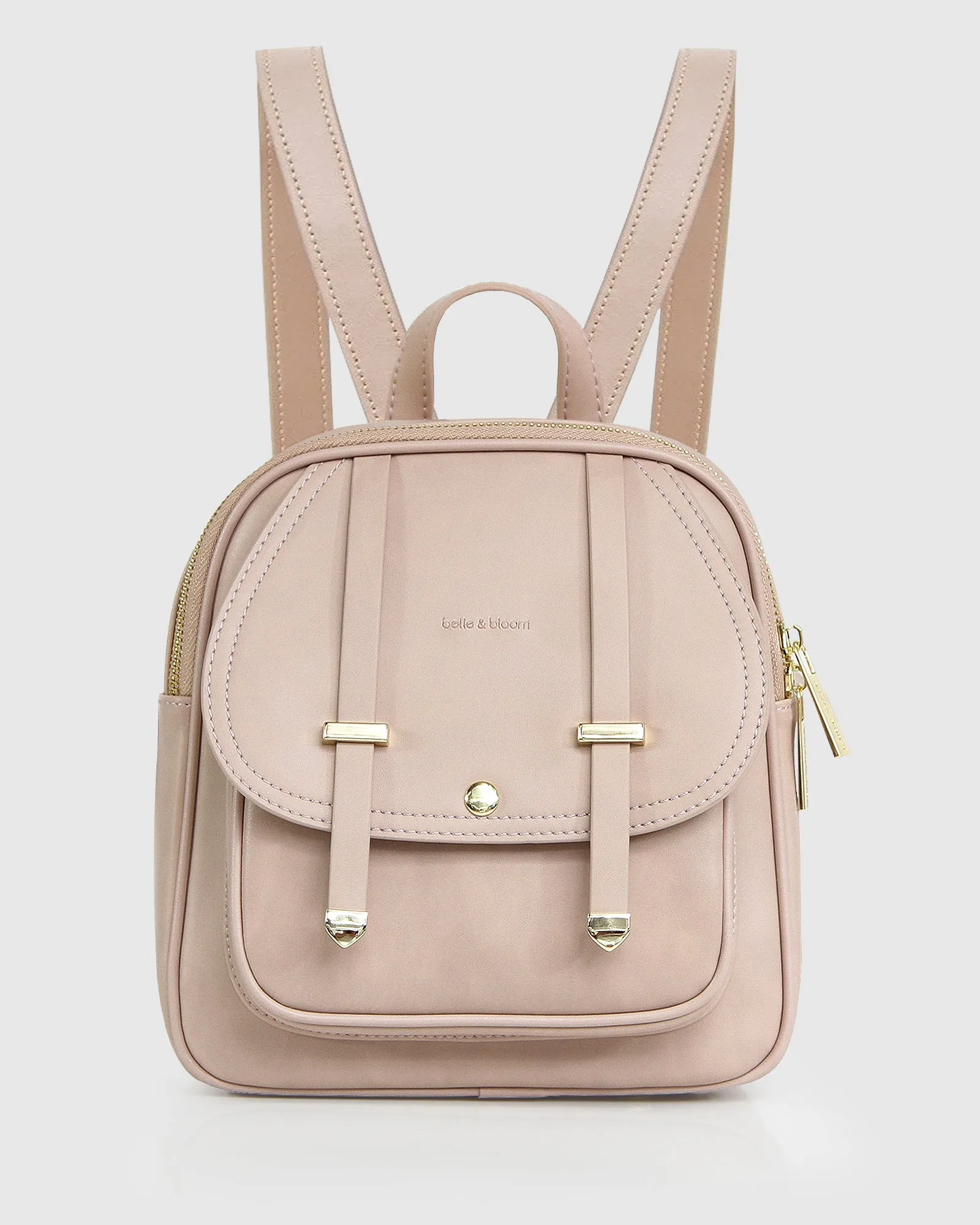 Camila Leather Backpack - Dusty Pink sold by Belle & Bloom product image thumbnail 3