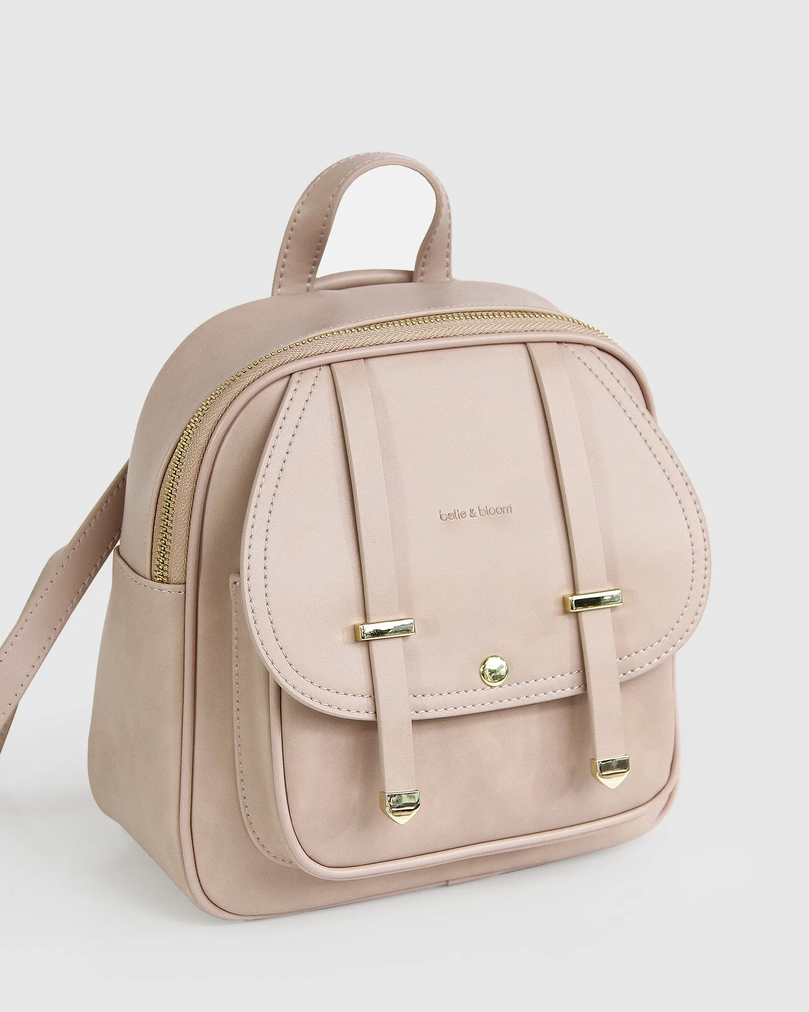 Camila Leather Backpack - Dusty Pink sold by Belle & Bloom product image thumbnail 4
