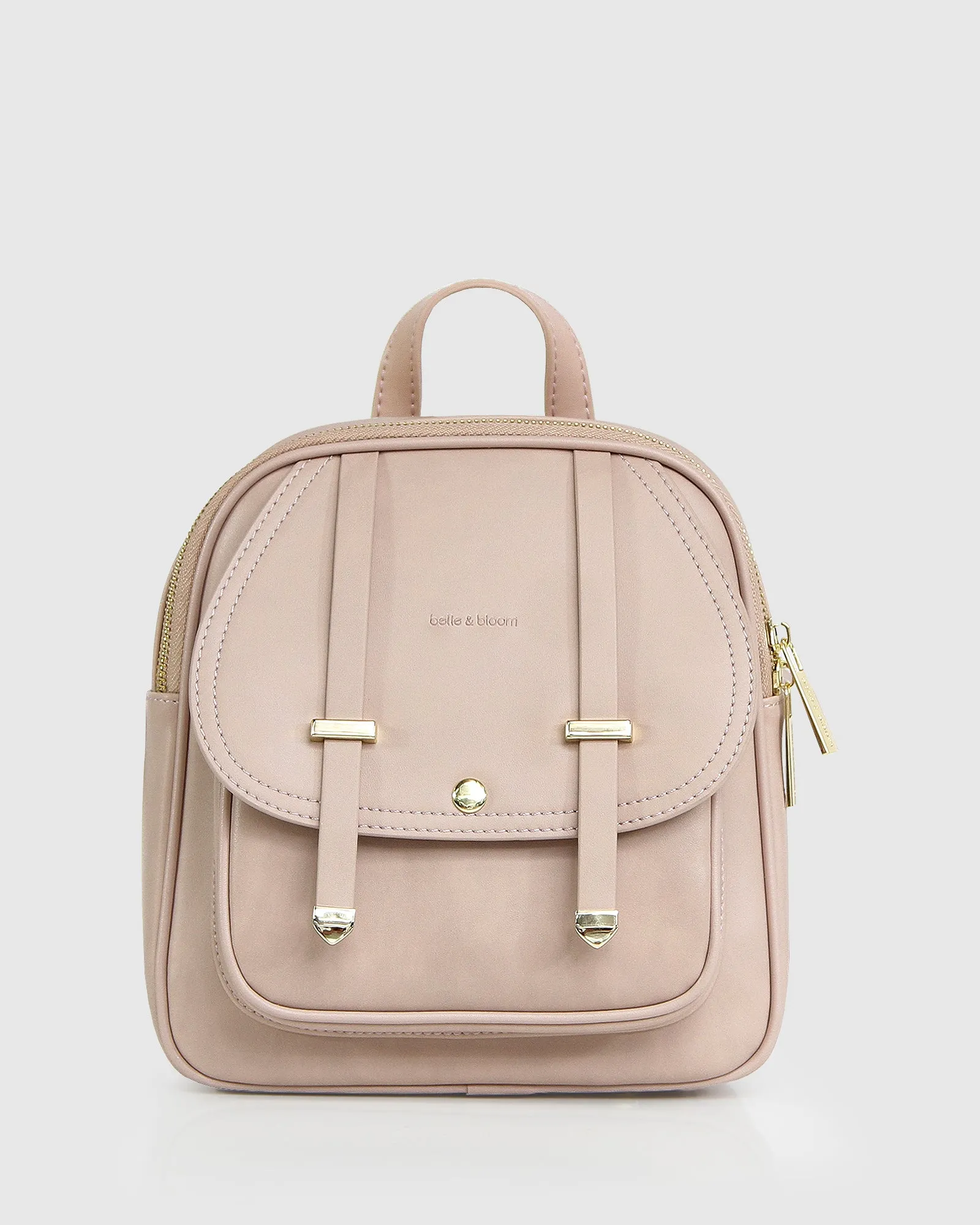 Camila Leather Backpack - Dusty Pink sold by Belle & Bloom product image thumbnail 2