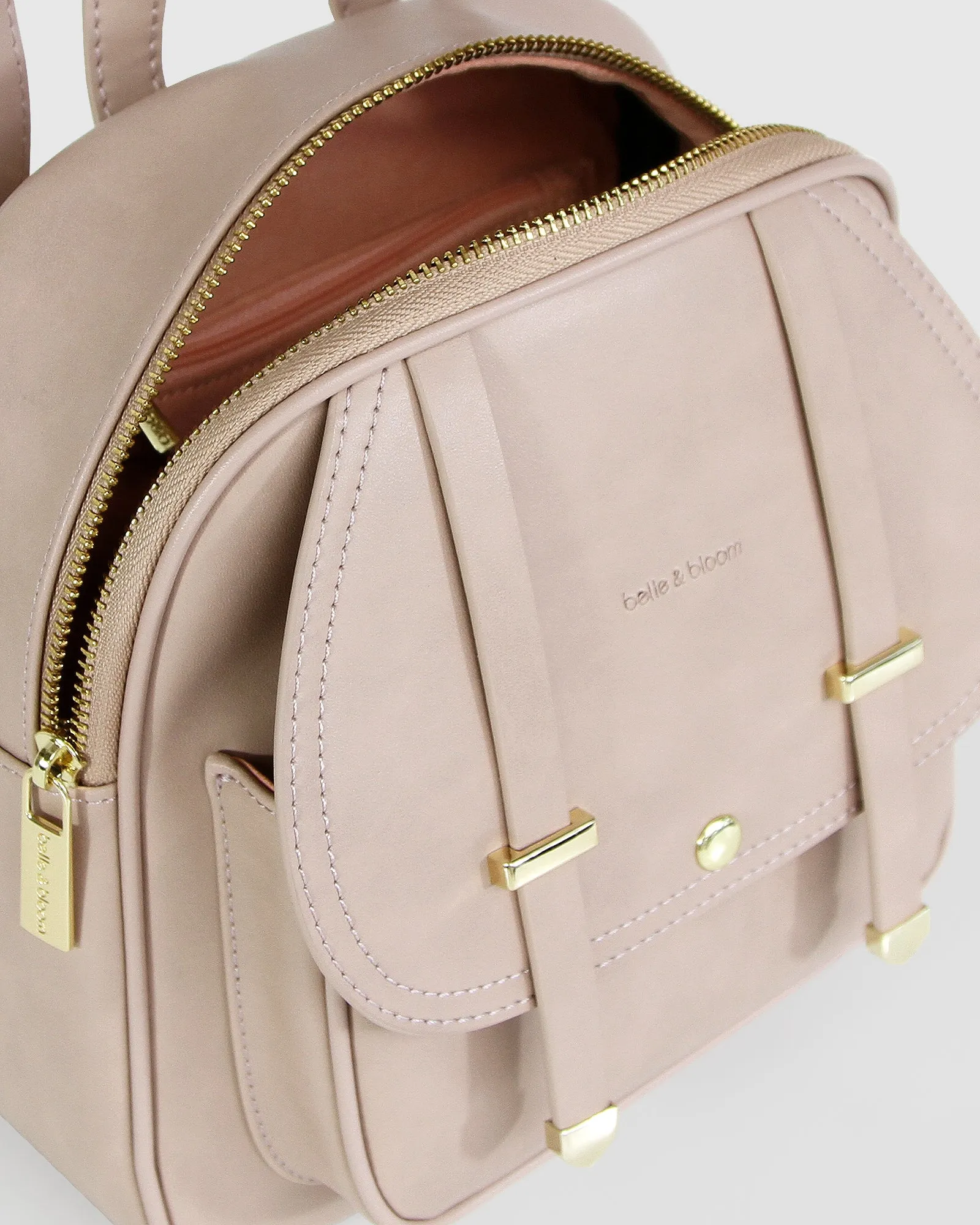 Camila Leather Backpack - Dusty Pink sold by Belle & Bloom product image thumbnail 5