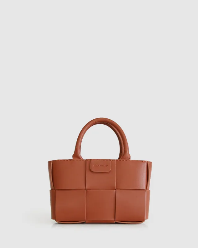 Little Love Woven Crossbody Bag - Camel sold by Belle & Bloom