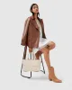 BFF Belted Leather Jacket - Brown sold by Belle & Bloom