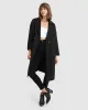 Publisher Double-Breasted Wool Blend Coat - Black sold by Belle & Bloom