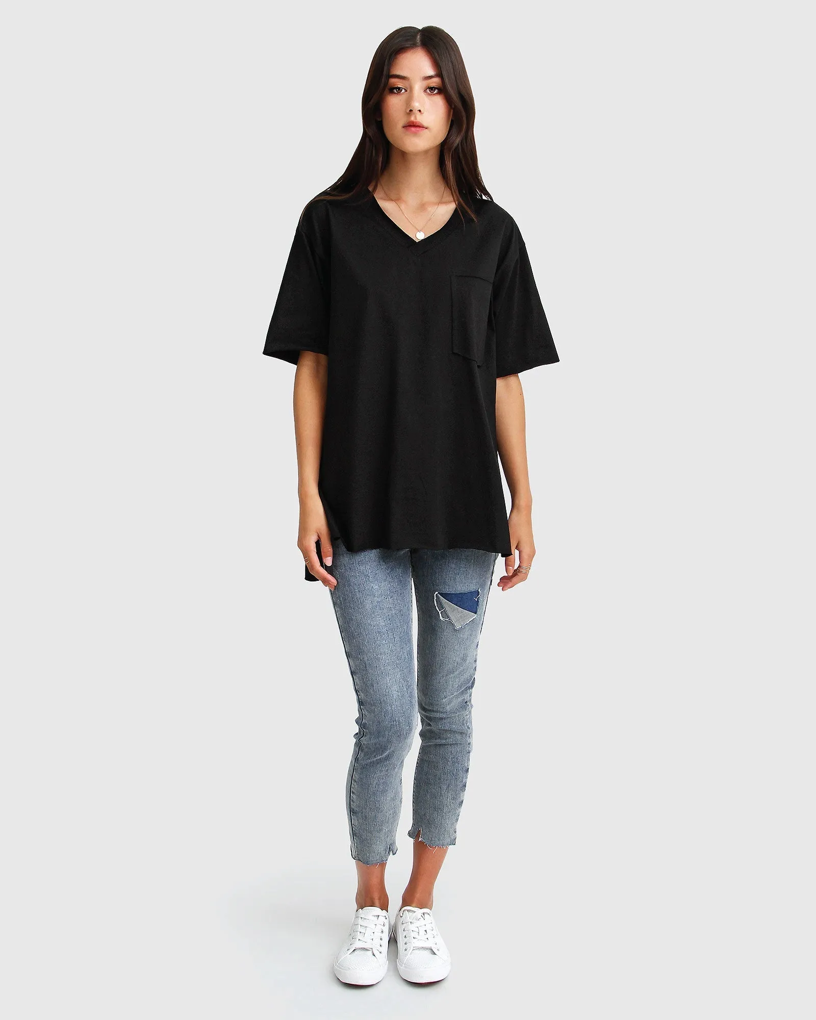 Brave Soul Oversized T-Shirt - Black sold by Belle & Bloom product image thumbnail 5