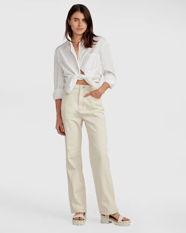Obsessed Straight Leg Pant - Ivory sold by Belle & Bloom