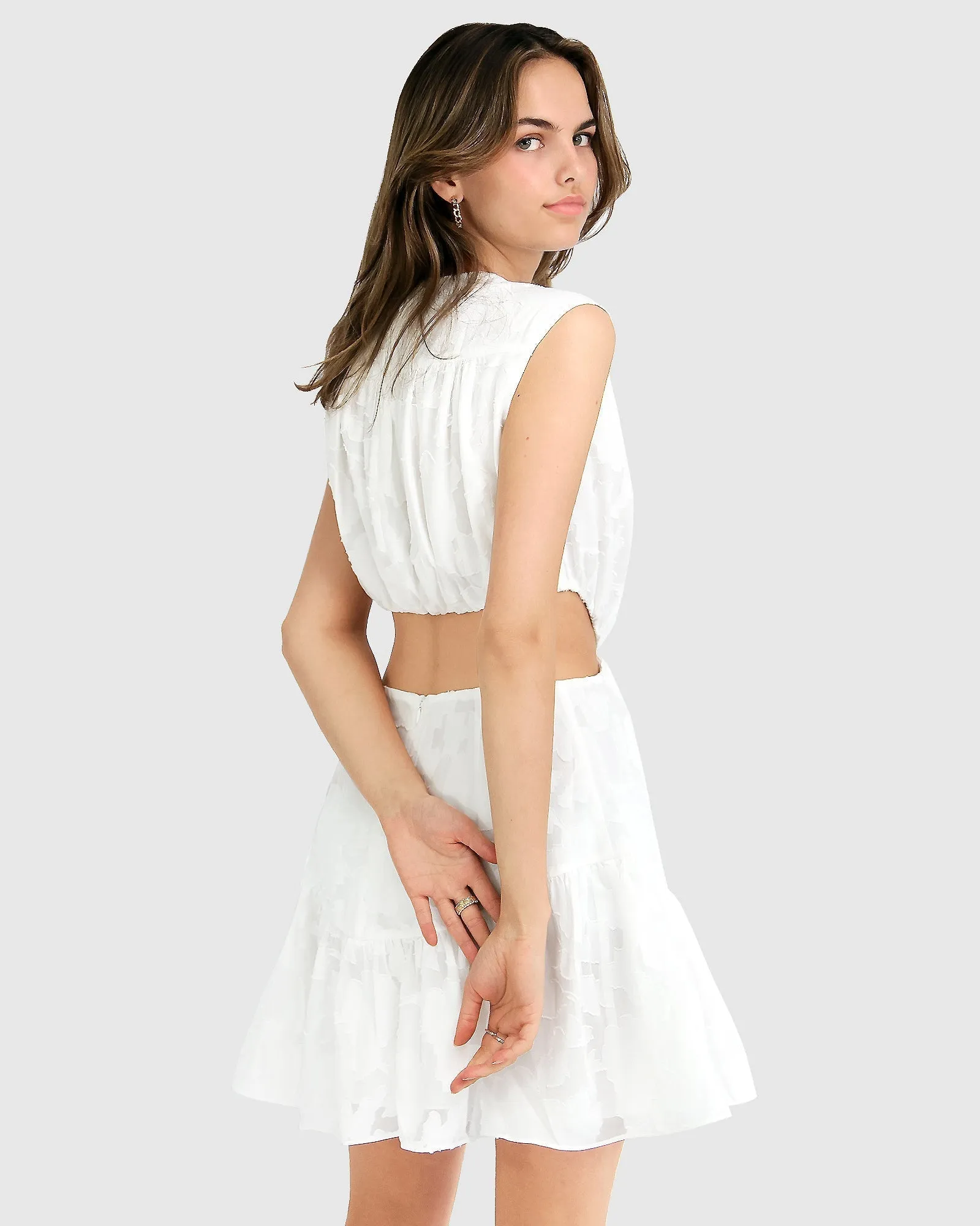 Lovesick Mini Dress - White sold by Belle & Bloom product image thumbnail 4