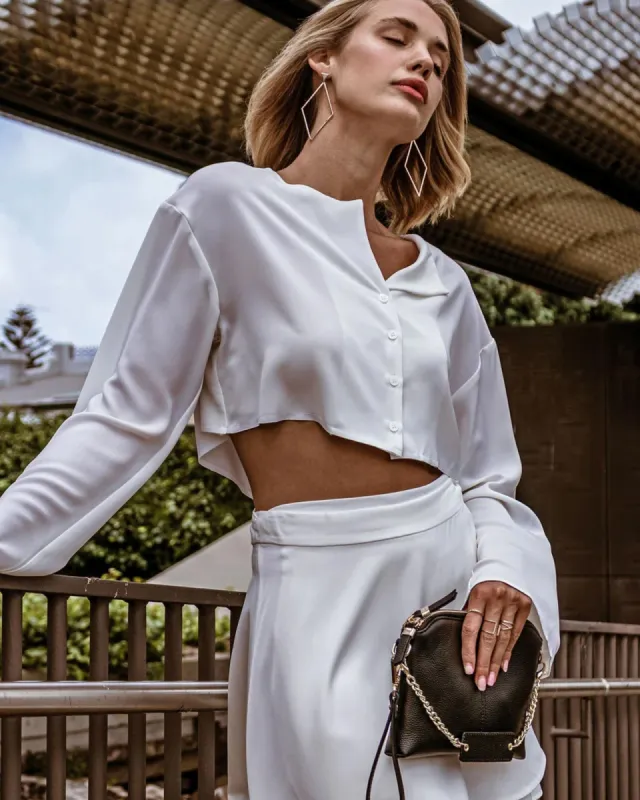 Before You Go Top - White sold by Belle & Bloom