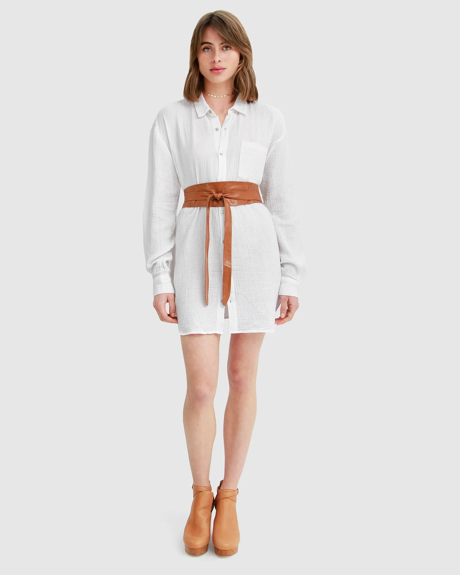South Coast Oversized Shirt - White sold by Belle & Bloom product image thumbnail 5