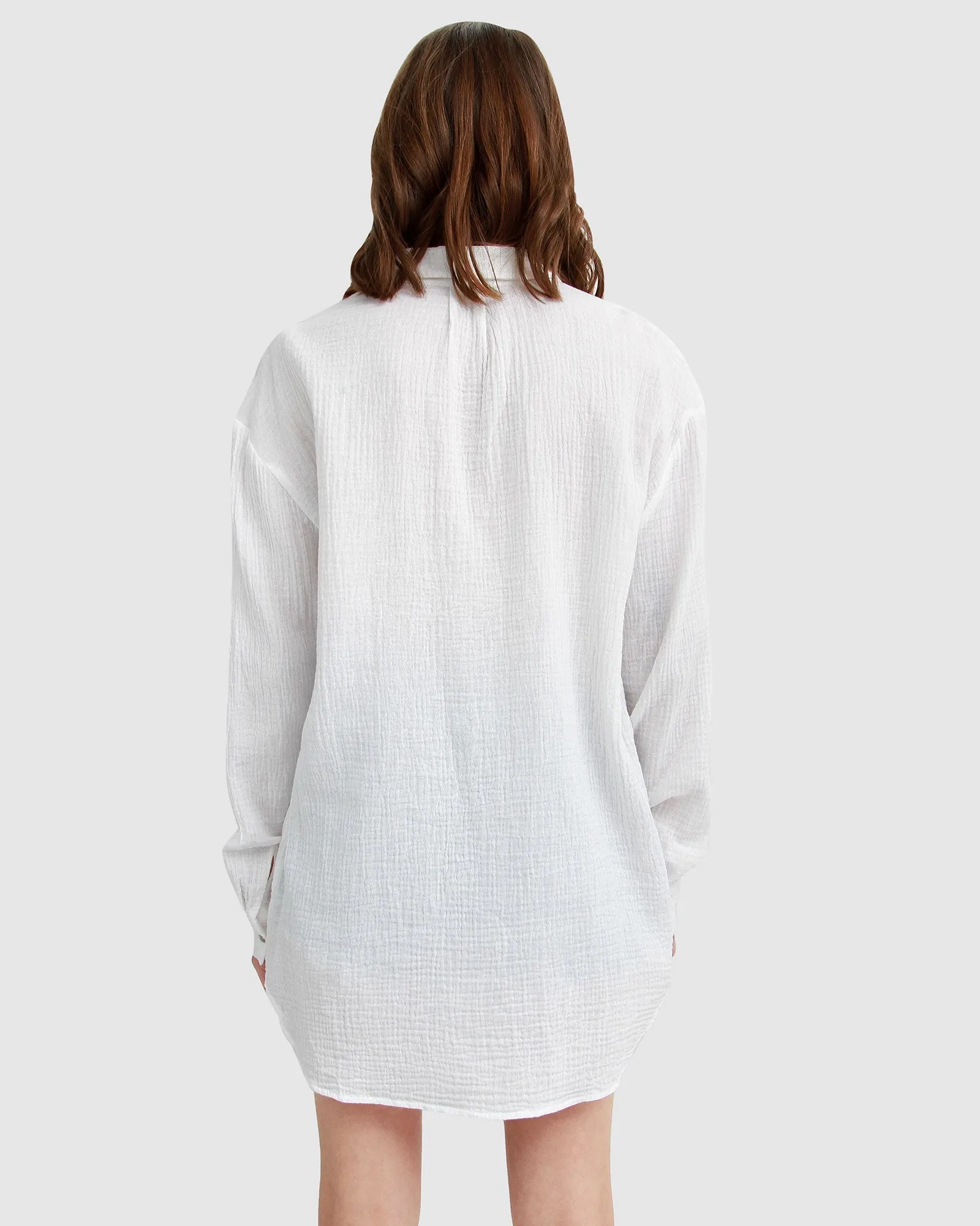 South Coast Oversized Shirt - White sold by Belle & Bloom product image thumbnail 3