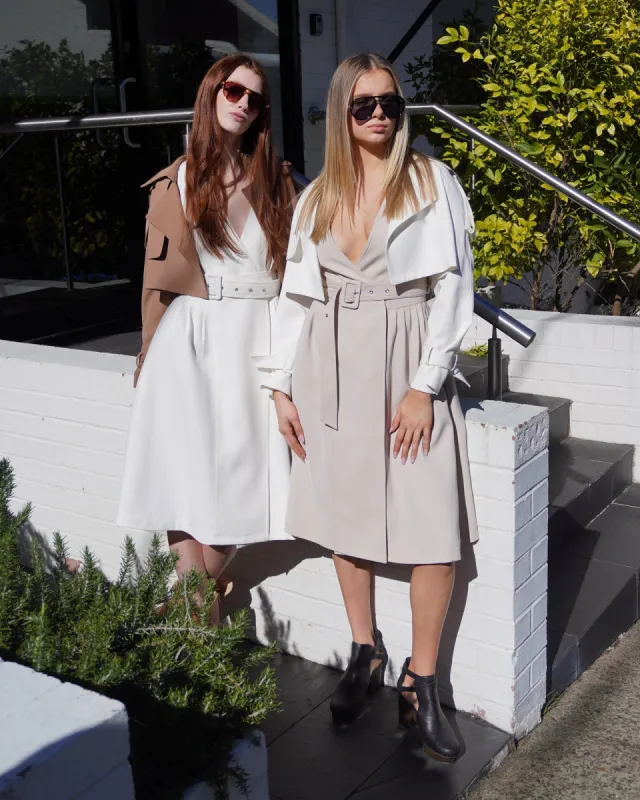 Miss Independence Midi Dress - Sand sold by Belle & Bloom