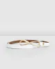 London Mood Leather Tie Belt - White sold by Belle & Bloom