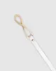 London Mood Leather Tie Belt - White sold by Belle & Bloom