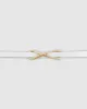 London Mood Leather Tie Belt - White sold by Belle & Bloom