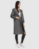 Walk This Way Wool Blend Oversized Coat - Black/White sold by Belle & Bloom