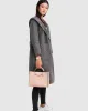 Walk This Way Wool Blend Oversized Coat - Black/White sold by Belle & Bloom