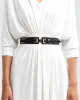 London Fog Leather Waist Belt - Black sold by Belle & Bloom