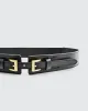 London Fog Leather Waist Belt - Black sold by Belle & Bloom