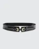 London Fog Leather Waist Belt - Black sold by Belle & Bloom