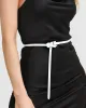 Leather Tie Belt 2 pack - Pink / White sold by Belle & Bloom