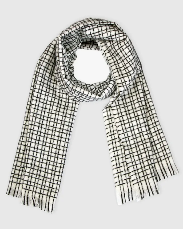 Uptown Textured Scarf - White sold by Belle & Bloom