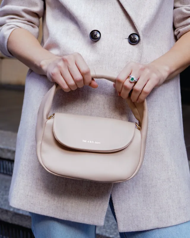 Twisted Hearts Clutch - Latte sold by Belle & Bloom