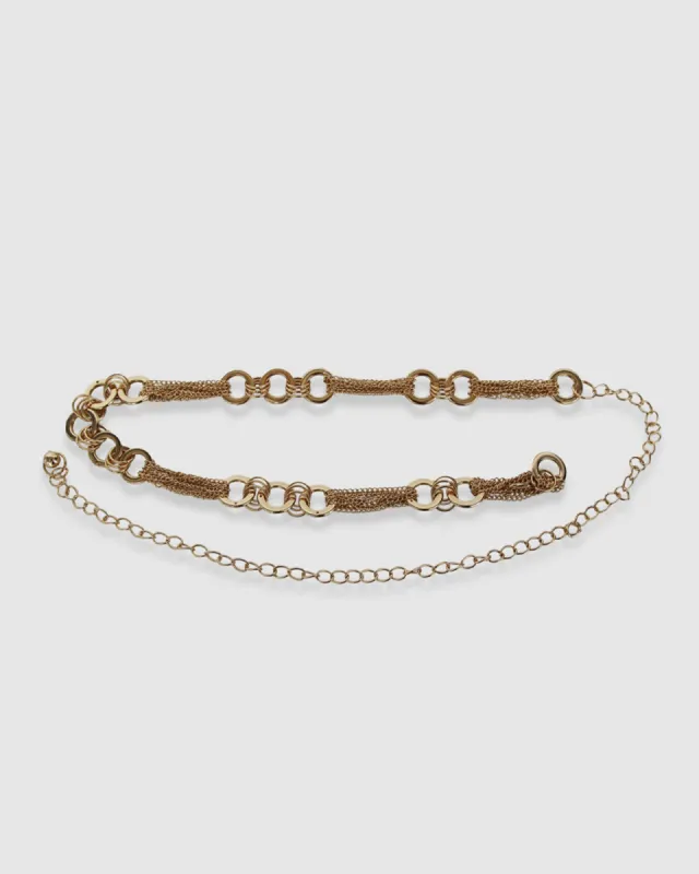 Charming Chaos Chain Belt - Gold sold by Belle & Bloom