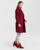 Jealousy Belted Wool Blend Coat - Magenta sold by Belle & Bloom