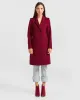 Jealousy Belted Wool Blend Coat - Magenta sold by Belle & Bloom