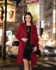 Jealousy Belted Wool Blend Coat - Magenta sold by Belle & Bloom