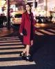 Jealousy Belted Wool Blend Coat - Magenta sold by Belle & Bloom