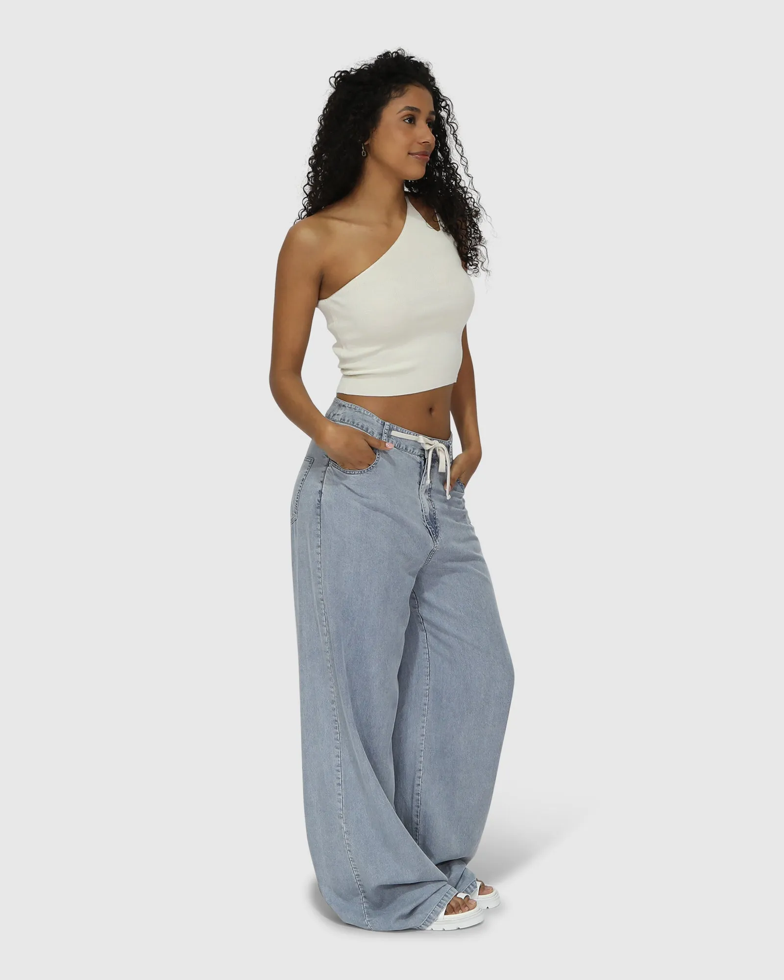 Set On You Wide Leg Pants - Stonewash sold by Belle & Bloom product image thumbnail 3