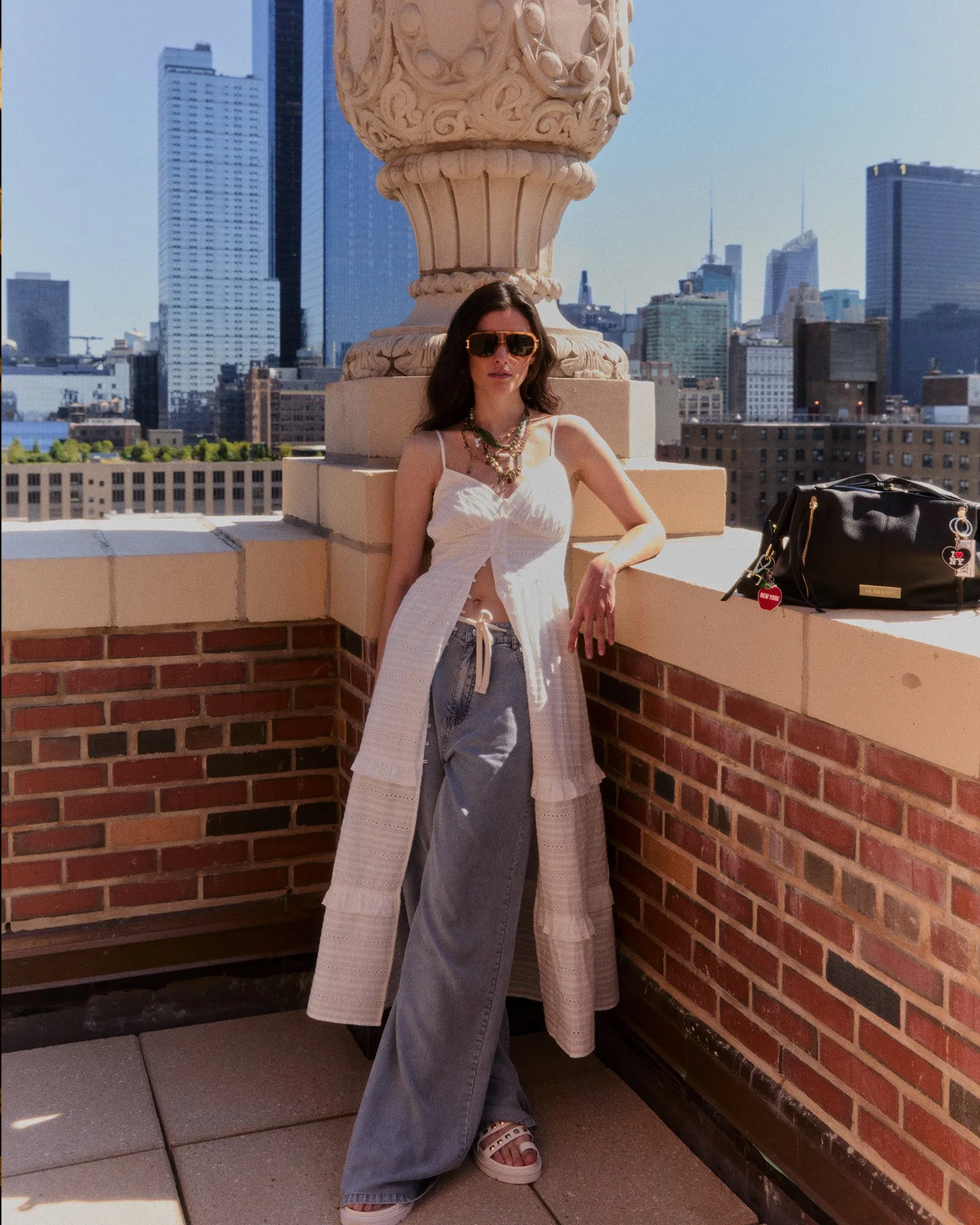 Set On You Wide Leg Pants - Stonewash sold by Belle & Bloom