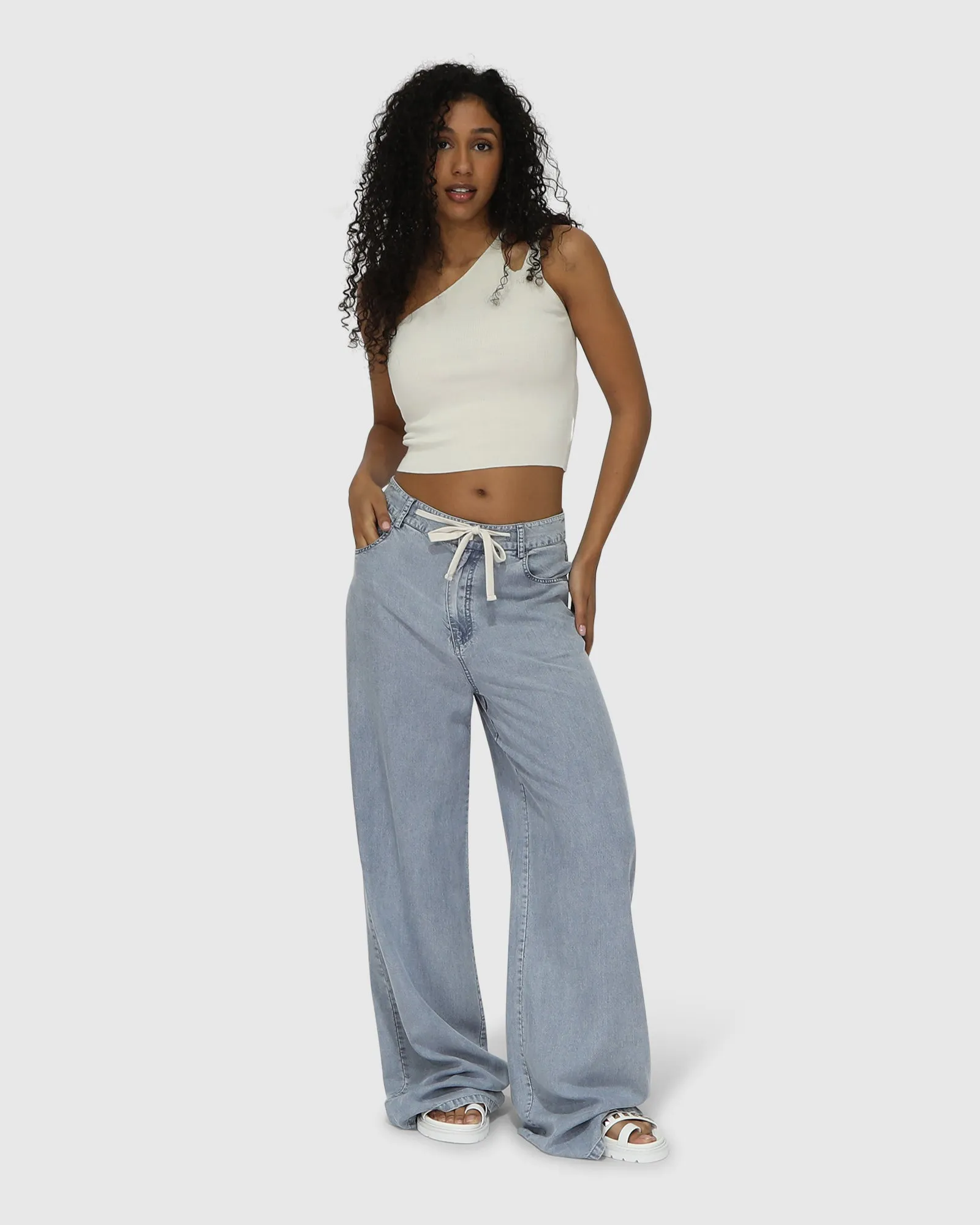 Set On You Wide Leg Pants - Stonewash sold by Belle & Bloom product image thumbnail 2
