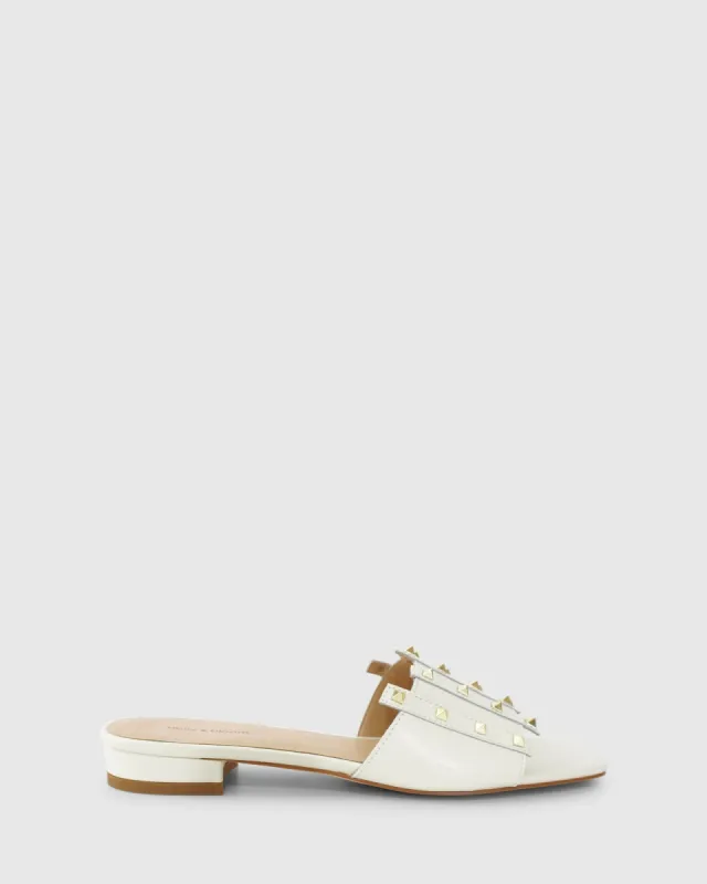 Until We Meet Stud Slide - Cream sold by Belle & Bloom