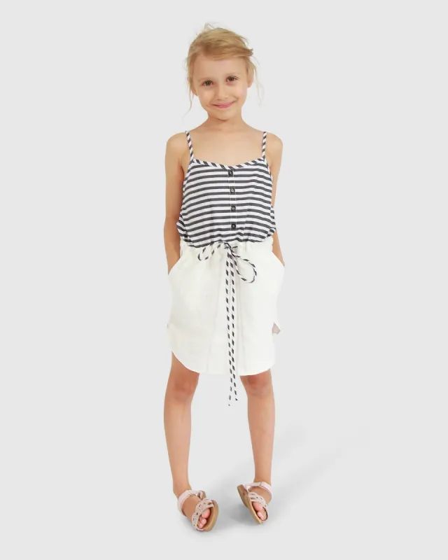 Bright Side Striped Mini Dress - Black/White sold by Belle & Bloom