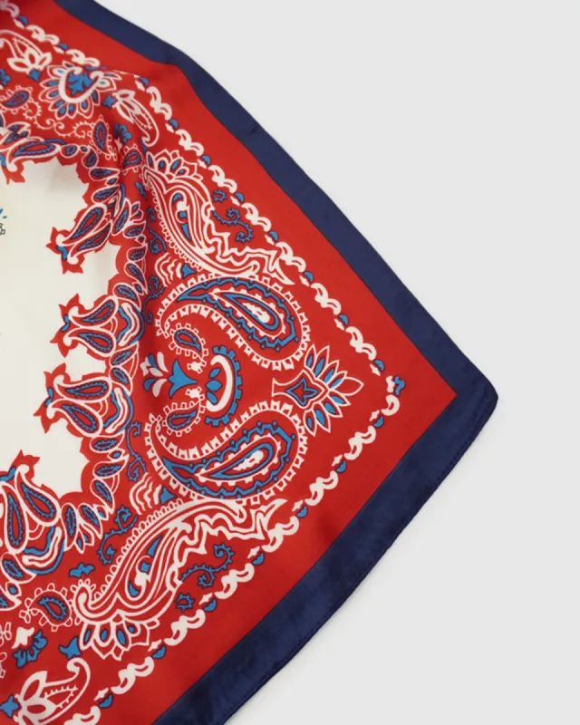 Jolene Fashion Scarf - Red/Navy sold by Belle & Bloom