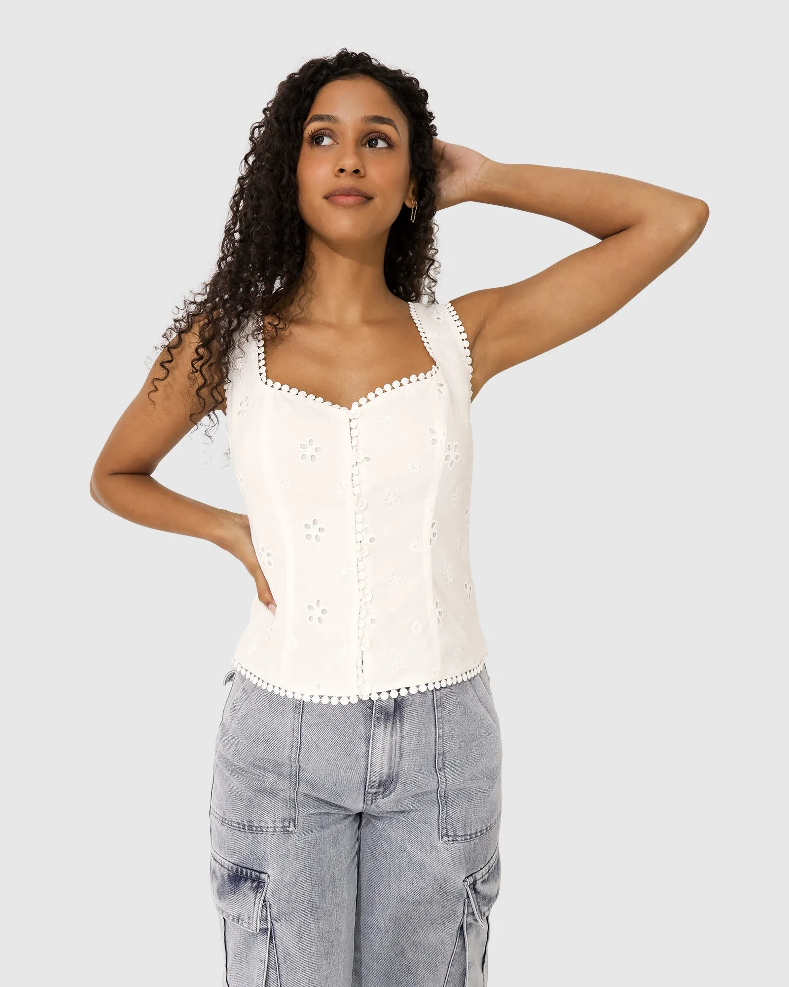 Lost In Your Love Top - White sold by Belle & Bloom product image thumbnail 3