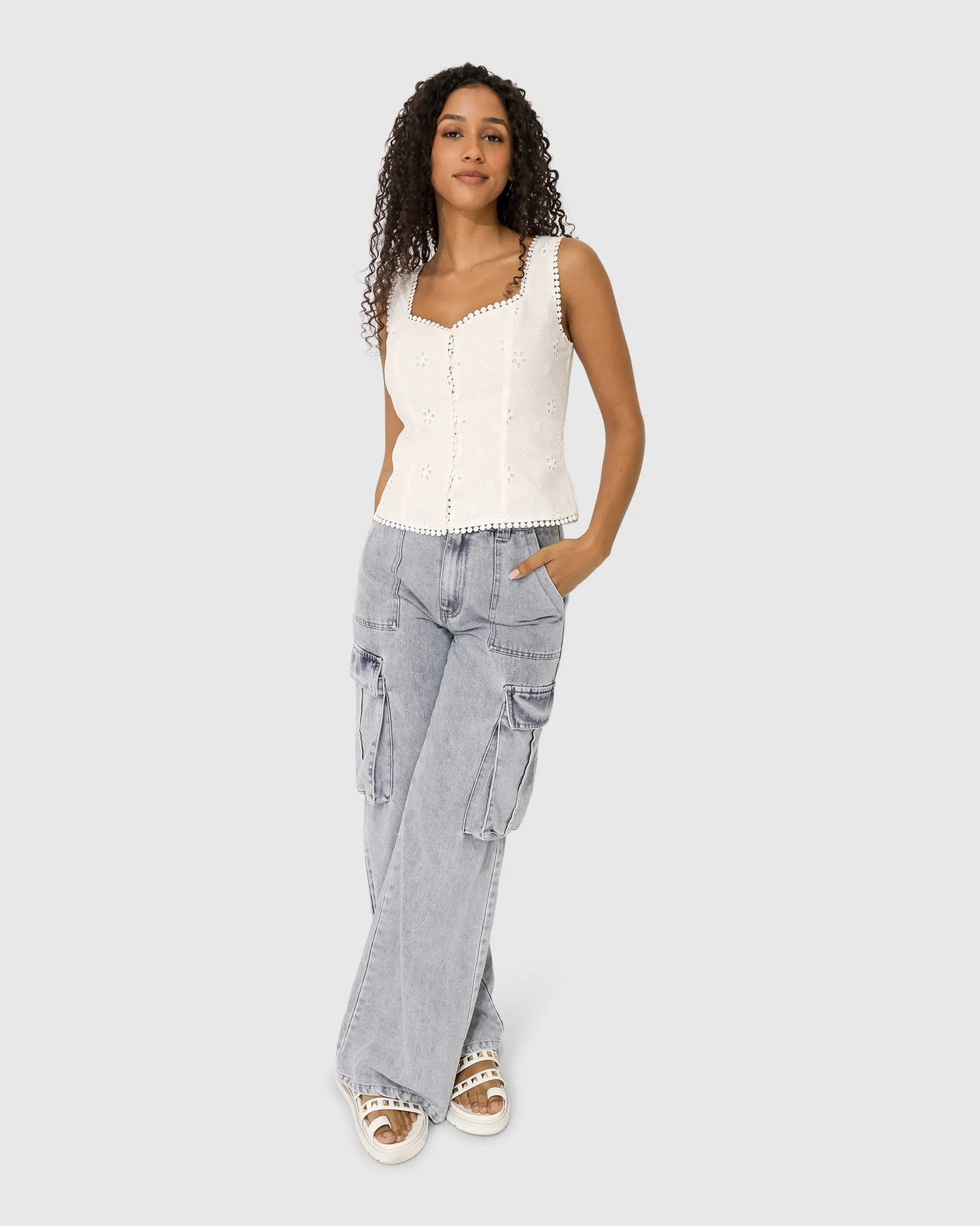 Lost In Your Love Top - White sold by Belle & Bloom