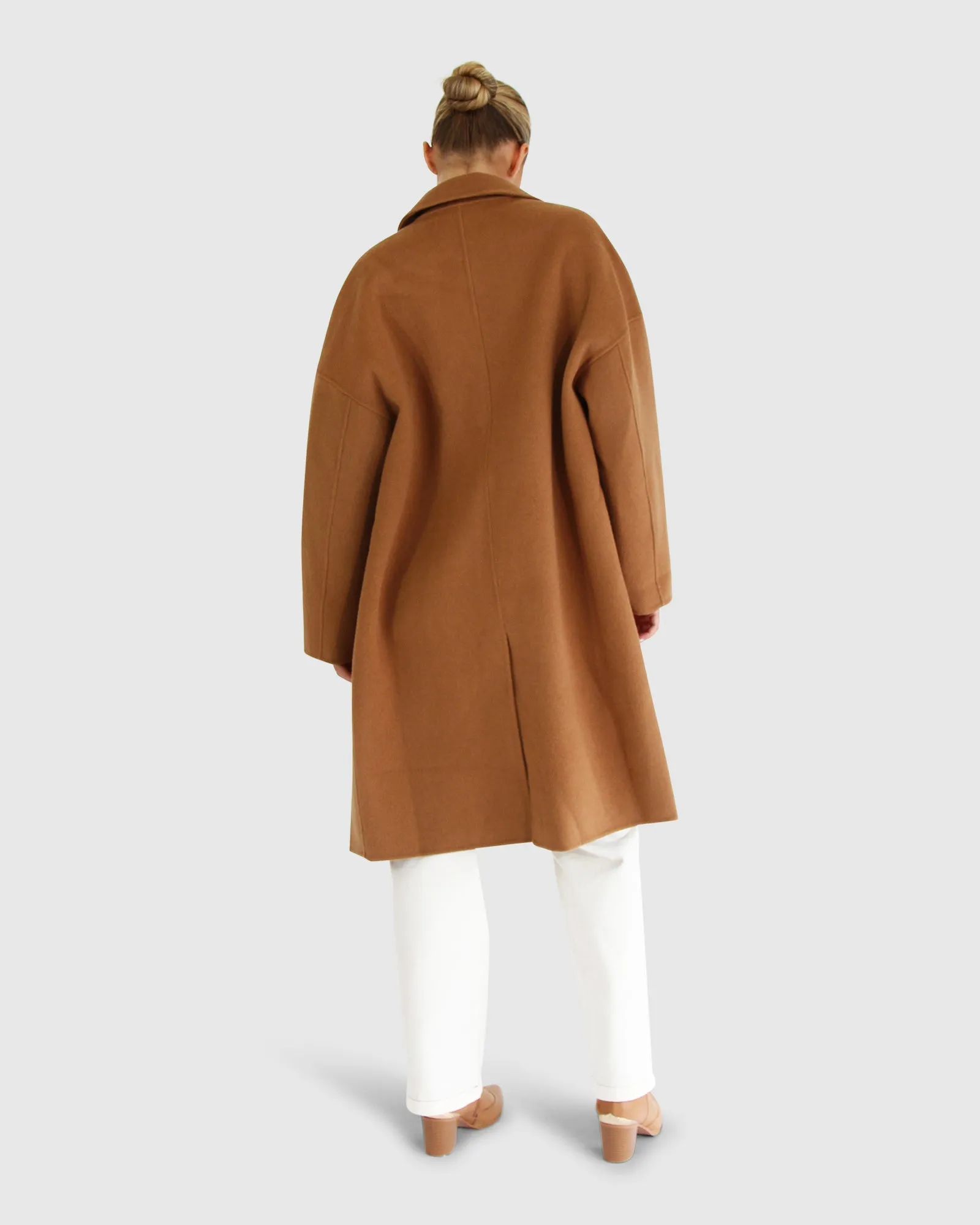 Amnesia Wool Blend Oversized Coat - Camel sold by Belle & Bloom product image thumbnail 3